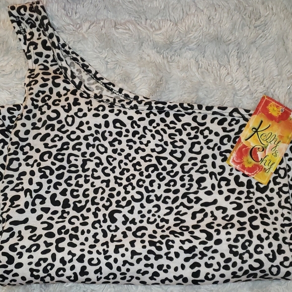 One Shoulder Leopard Print Bodycon Dress Size:S - Picture 2 of 2